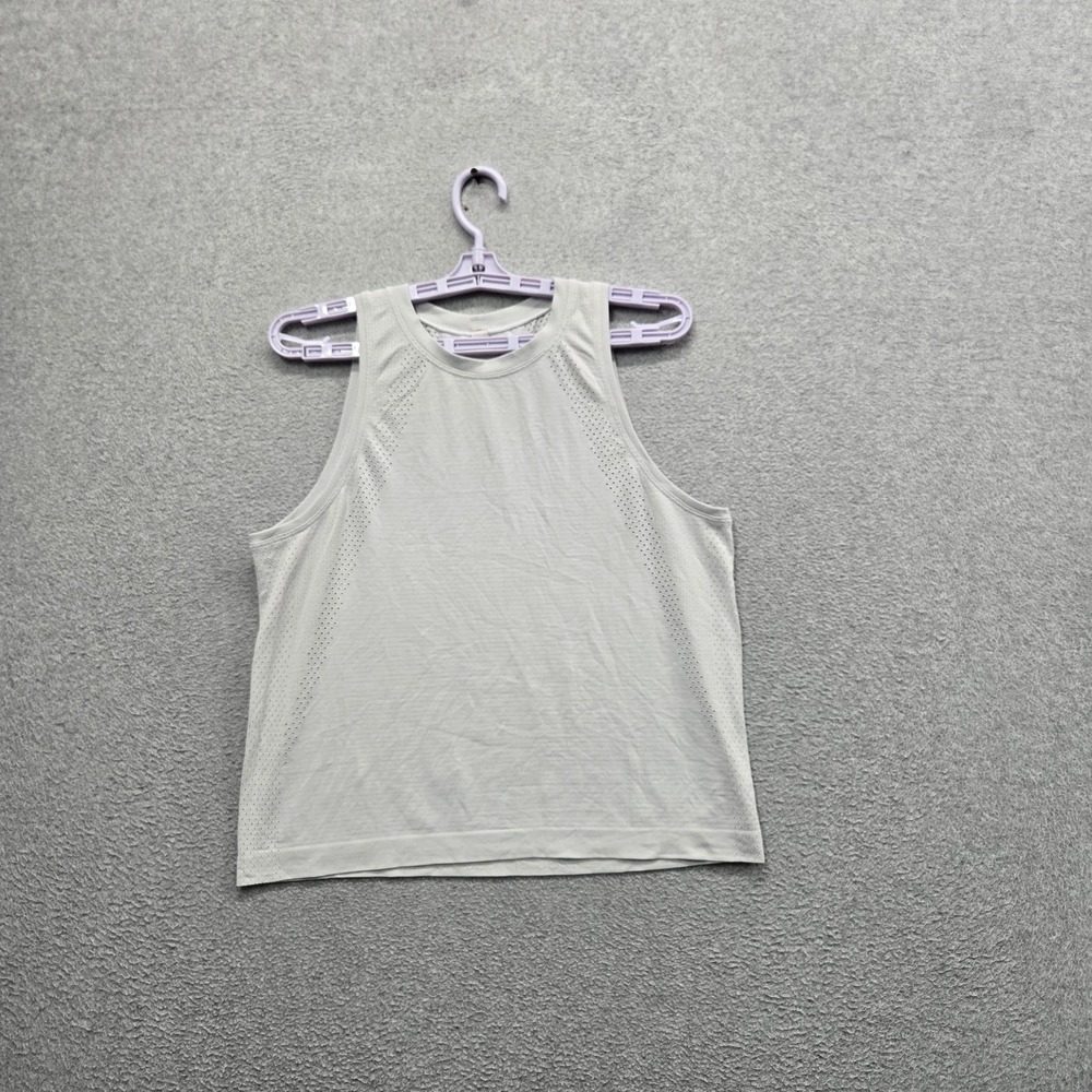 Lululemon Women Tank Top 8 Light Gray Activewear Jersey Training